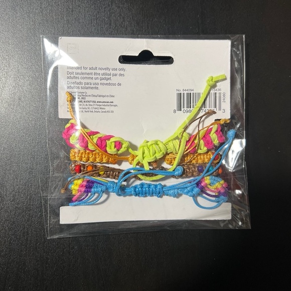 Friendship 70s Themed Bracelets 4pc NEW  Adjustable - Picture 2 of 2